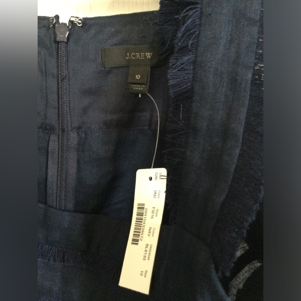 J Crew Navy Linen Top NWT - Picture 3 of 8